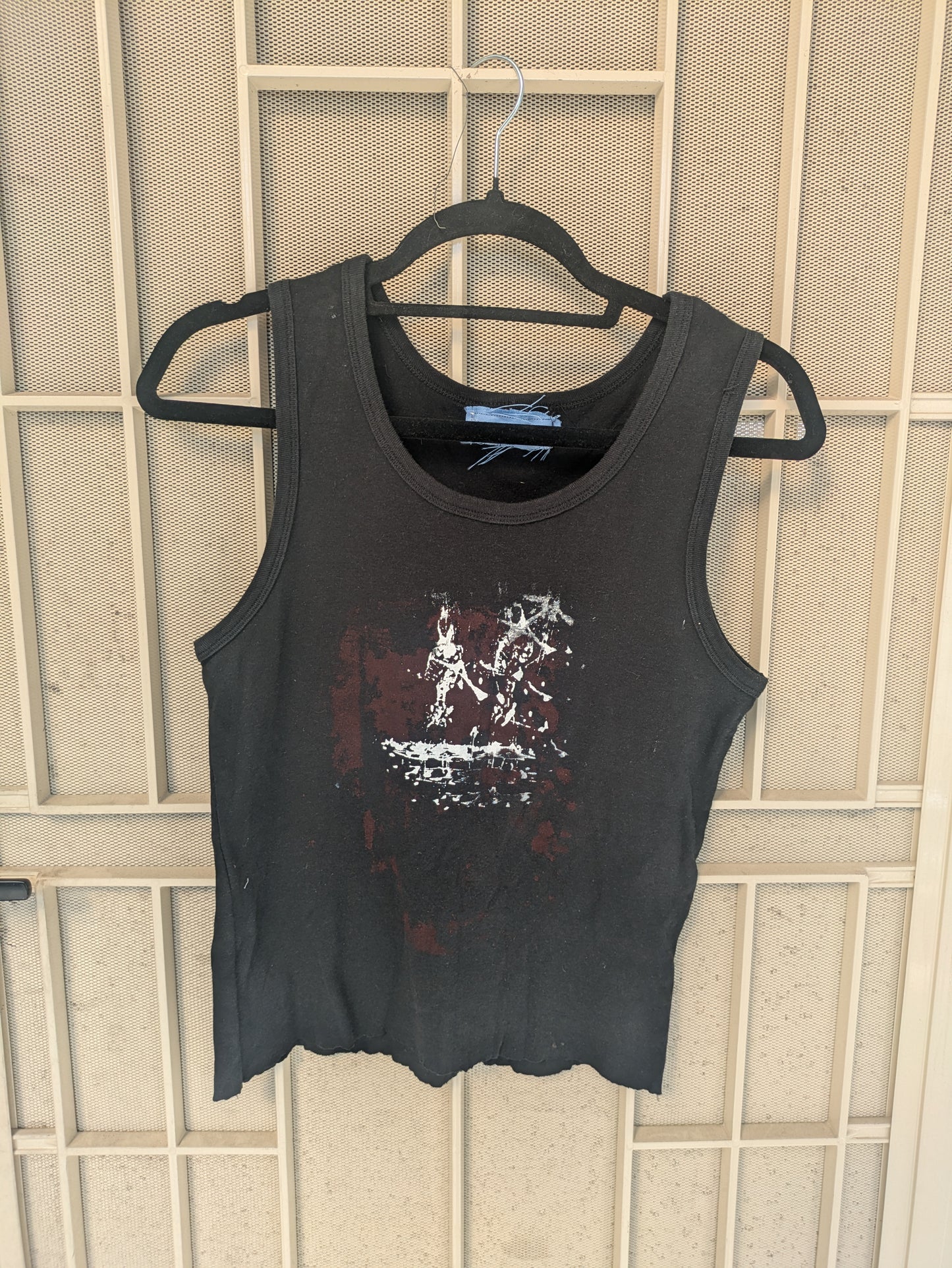 1:1 Recycled Black Crop Singlet