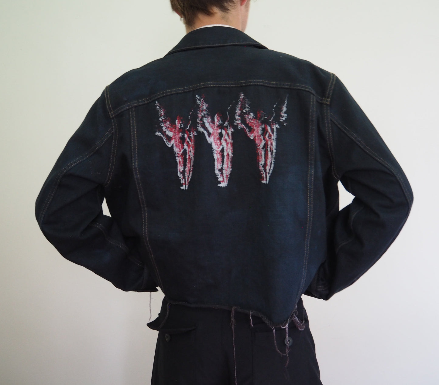 1 : 1 UPCYCLED DENIM JACKET : DRK BLE