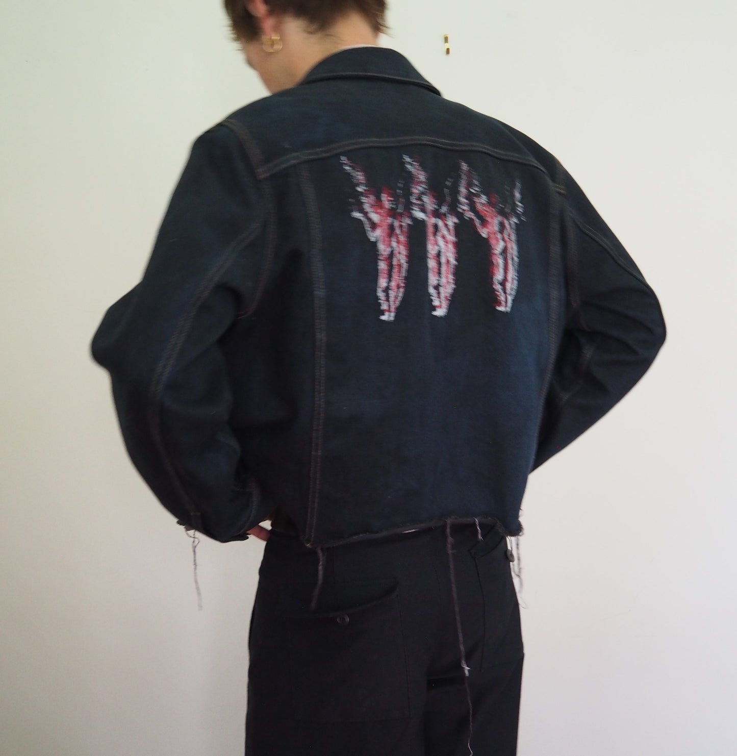 1 : 1 UPCYCLED DENIM JACKET : DRK BLE