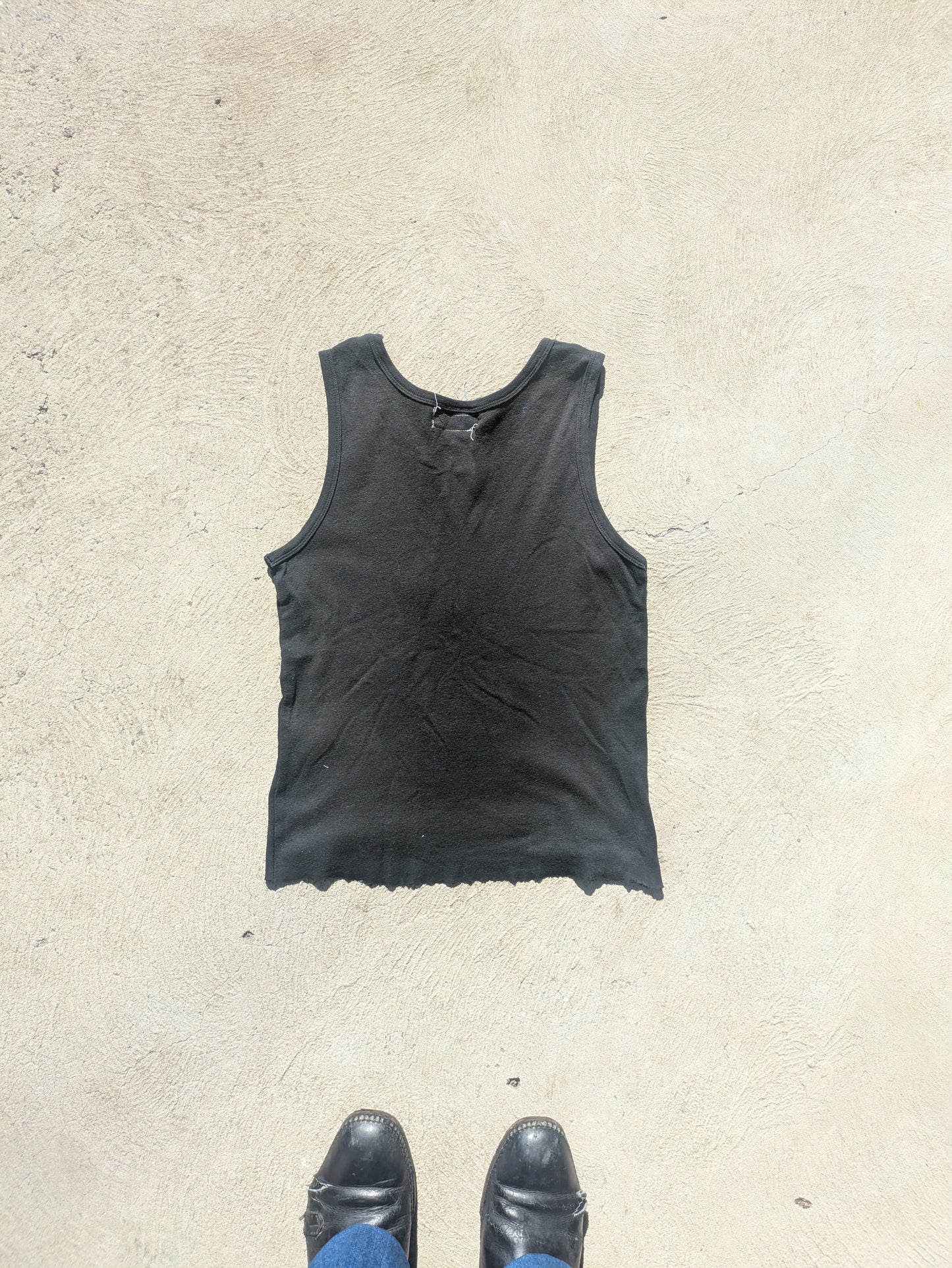 1:1 Recycled Black Crop Singlet