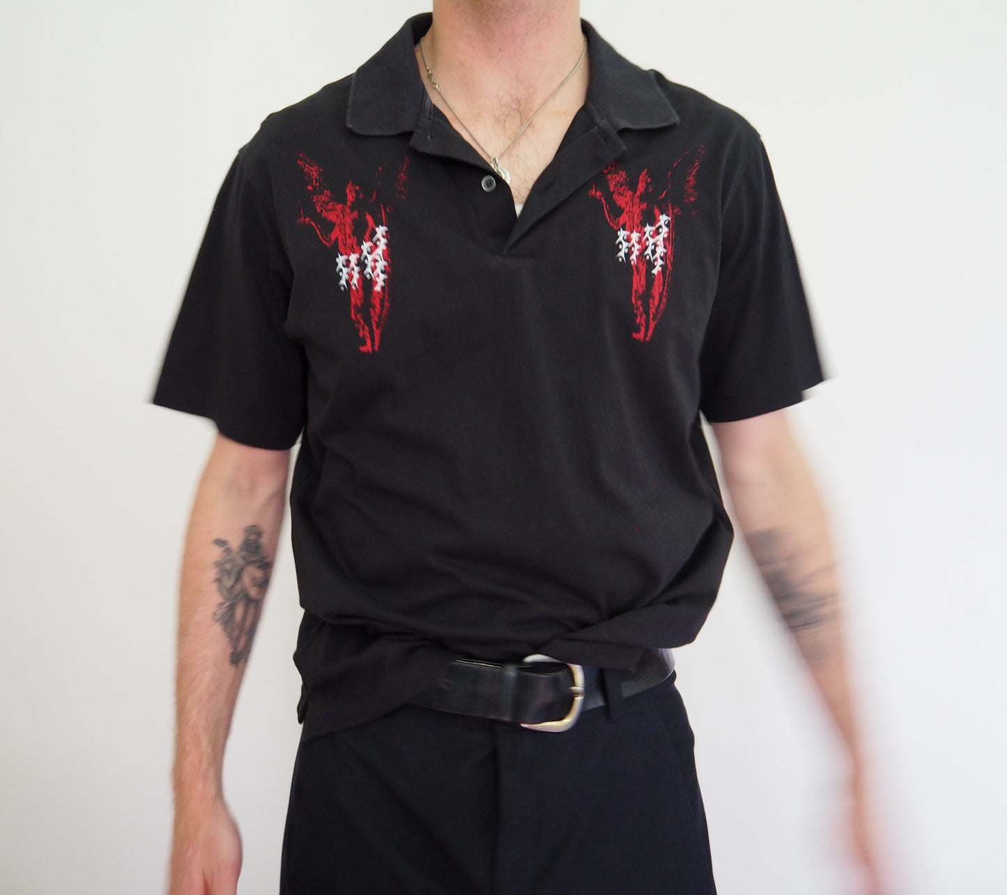1 : 1 UPCYCLED POLO : BLK