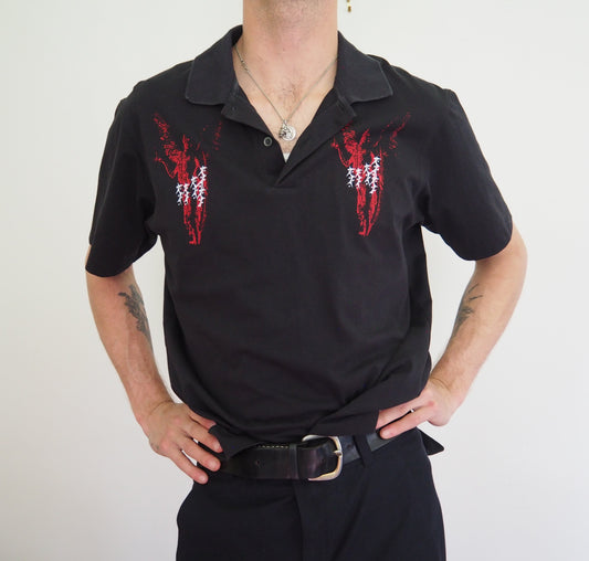 1 : 1 UPCYCLED POLO : BLK