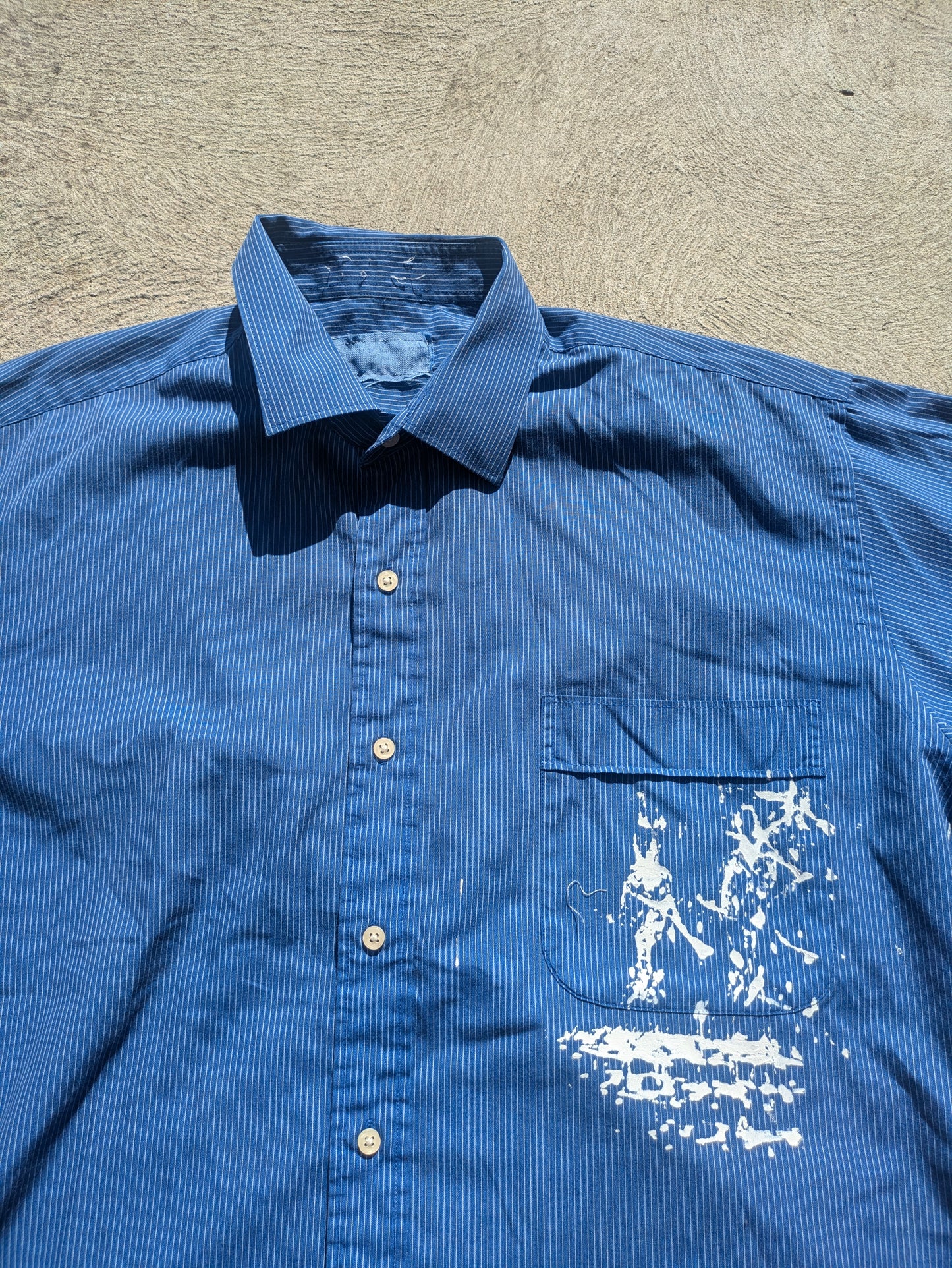 1:1 Recycled Blue Button Up {LS}